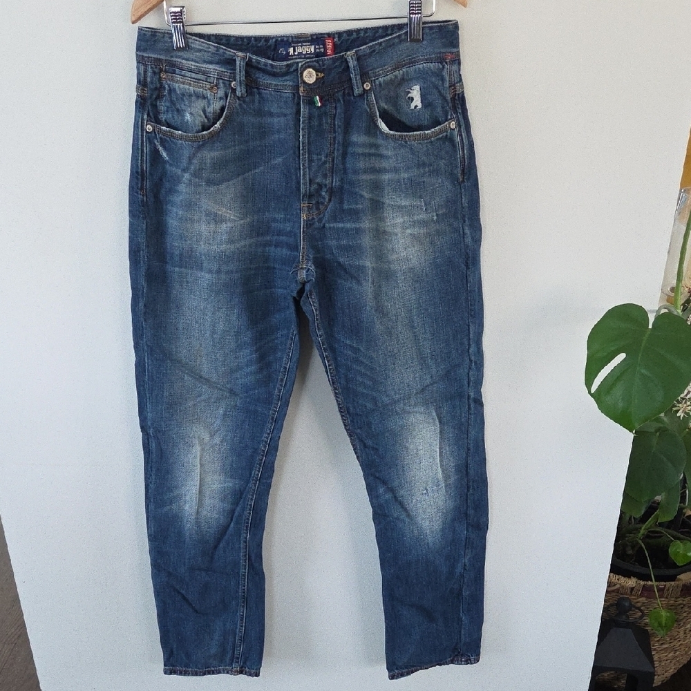 NWOT Men's Italian Jaggy Denim Jeans